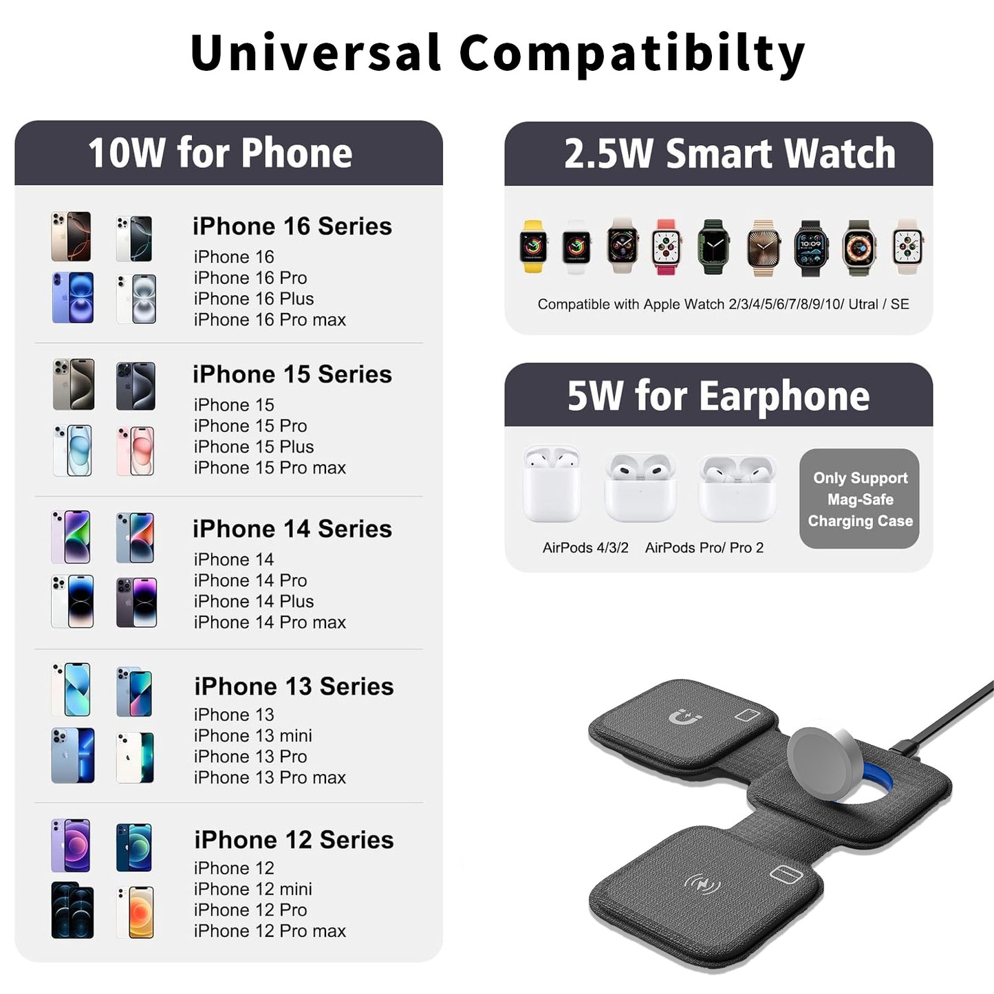 3 in 1 Multi-functional Wireless Charger