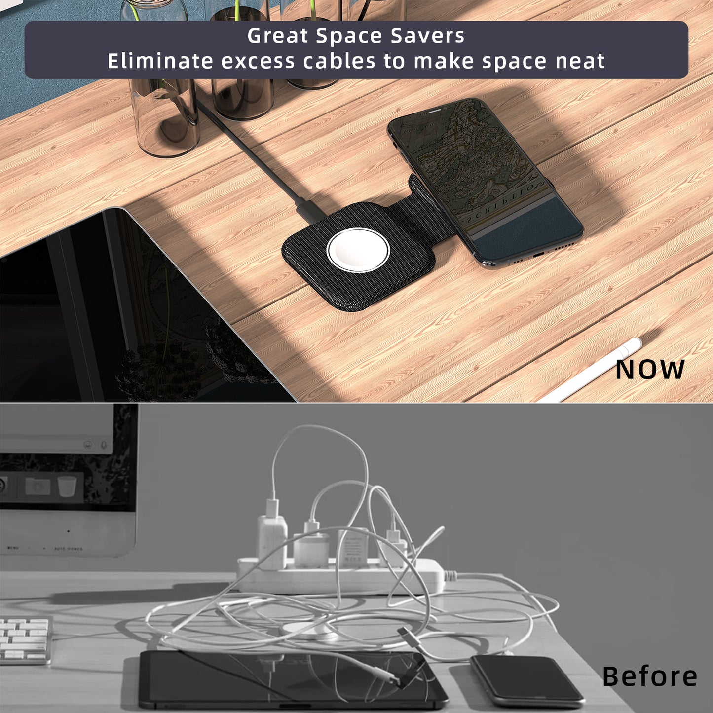 2 in 1 Multi-functional Wireless Charger
