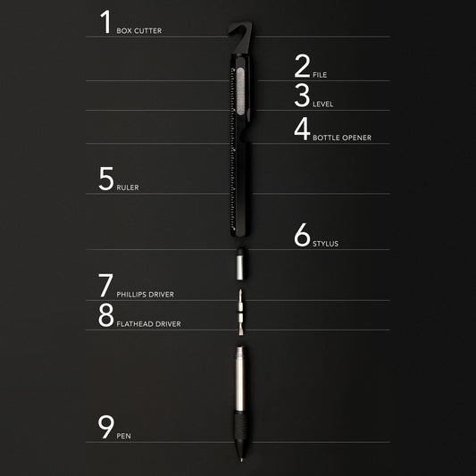 ATECH Multitool Pen 9-in-1 Box Cutter