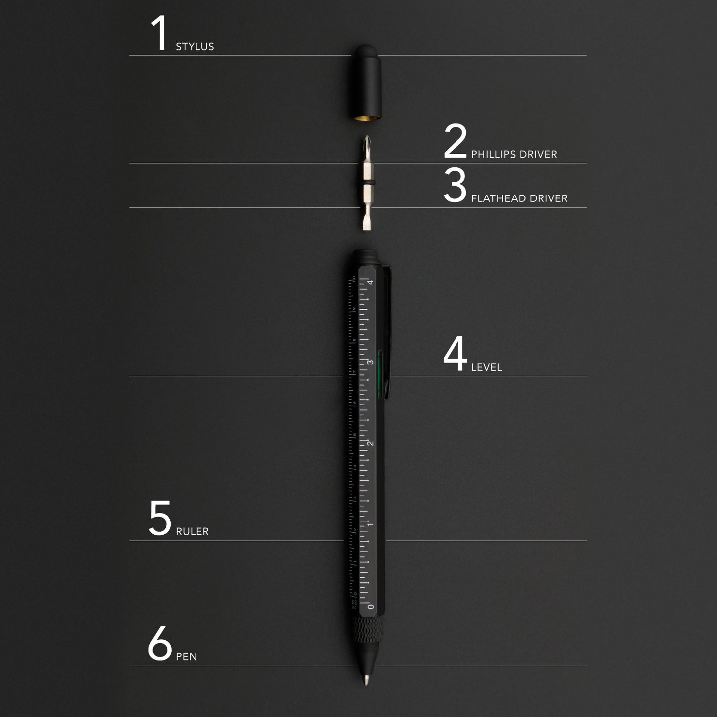Multitool Pen 6-in-1 Level - ATECH