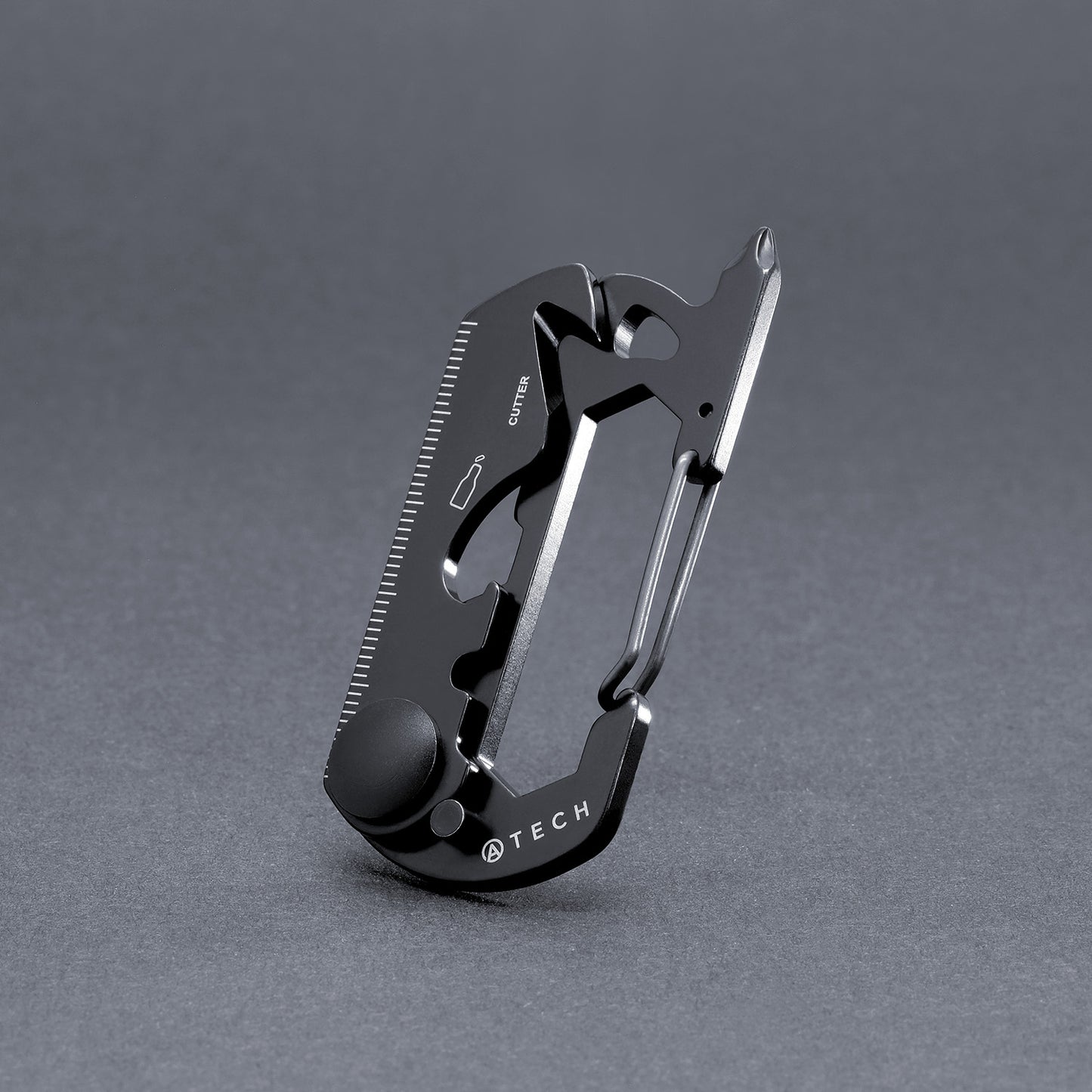 ATECH Multitool 10-in-1 Carabiner Box Cutter Screw Driver Ruler Bottle Opener Hex Wrench Keychain Flathead Bicycle Tools