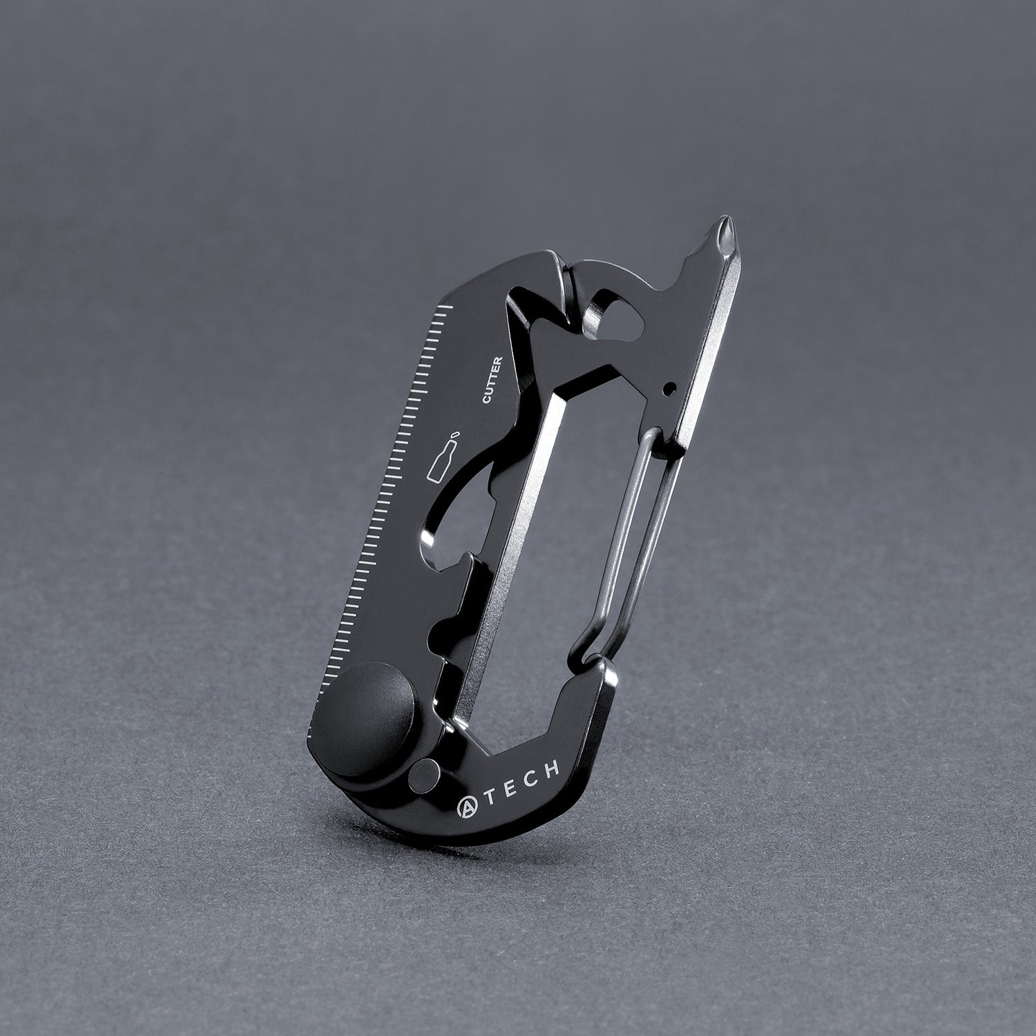 ATECH Multitool 10-in-1 Carabiner Box Cutter Screw Driver Ruler Bottle Opener Hex Wrench Keychain Flathead Bicycle Tools