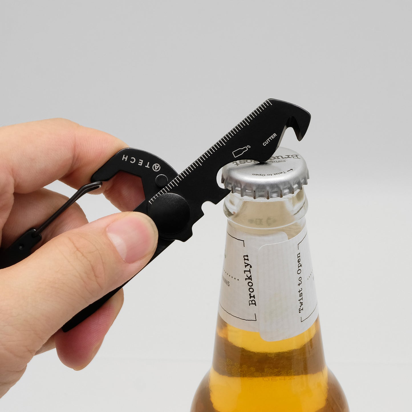 ATECH Multitool 10-in-1 Carabiner Box Cutter Screw Driver Ruler Bottle Opener Hex Wrench Keychain Flathead Bicycle Tools