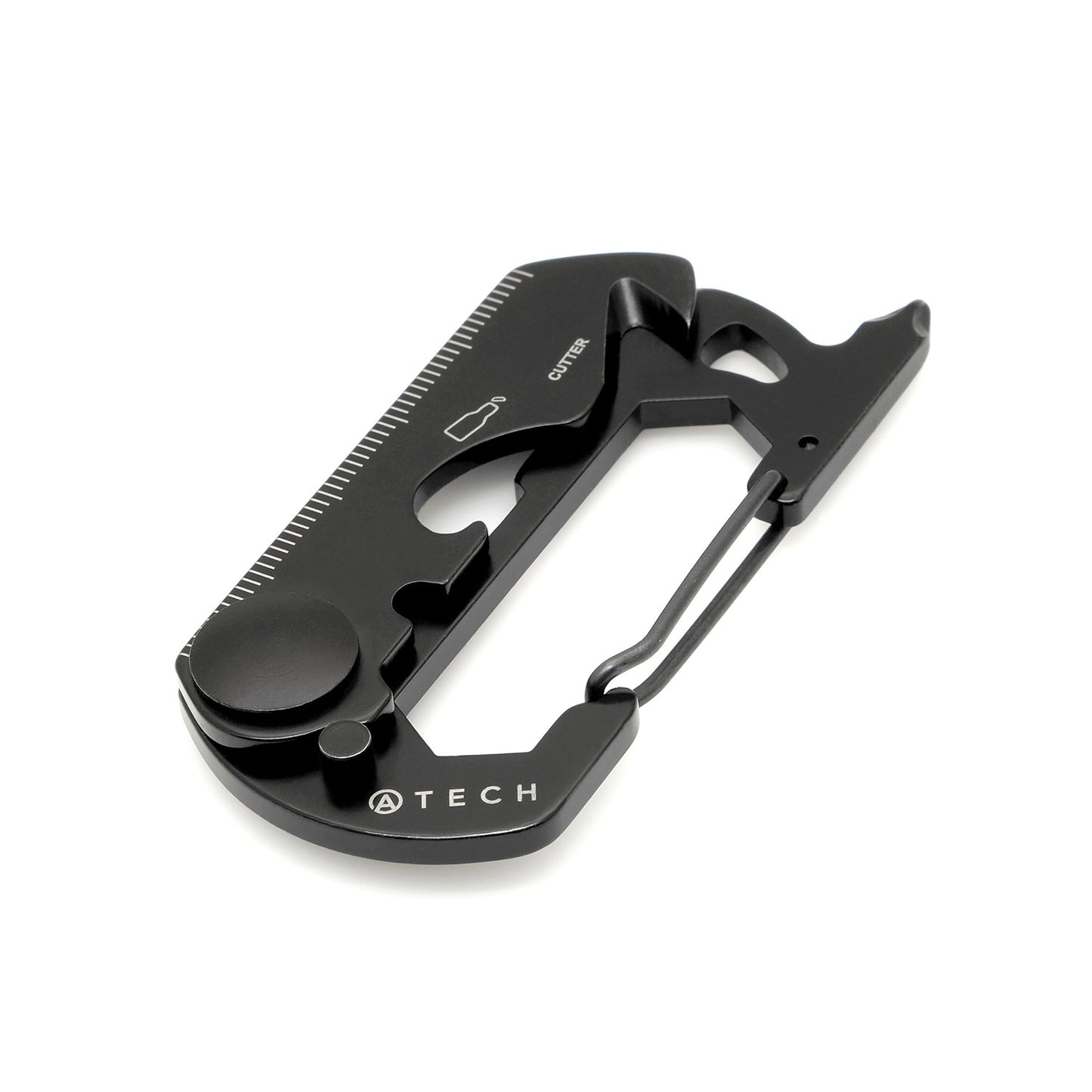 ATECH Multitool 10-in-1 Carabiner Box Cutter Screw Driver Ruler Bottle Opener Hex Wrench Keychain Flathead Bicycle Tools