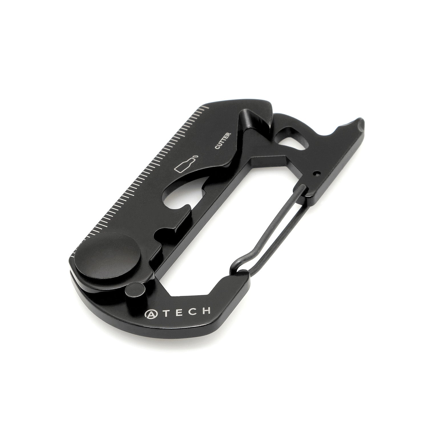 ATECH Multitool 10-in-1 Carabiner Box Cutter Screw Driver Ruler Bottle Opener Hex Wrench Keychain Flathead Bicycle Tools