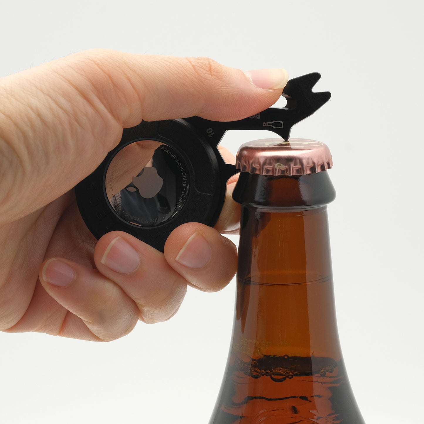 ATECH AirTag Multitool 5-in-1 Keychain Bottle Opener Box Cutter Hex Wrench Nail Puller Bicycle Tools