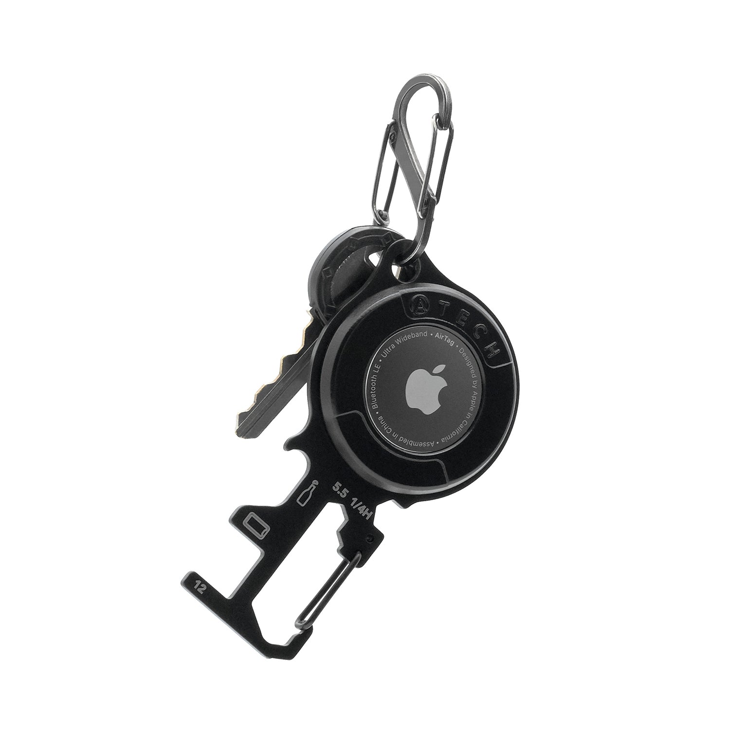 ATECH AirTag Multitool 7-in-1 Keychain Bottle Opener Hex Wrench Phone Stand Carabiner Bicycle Tools