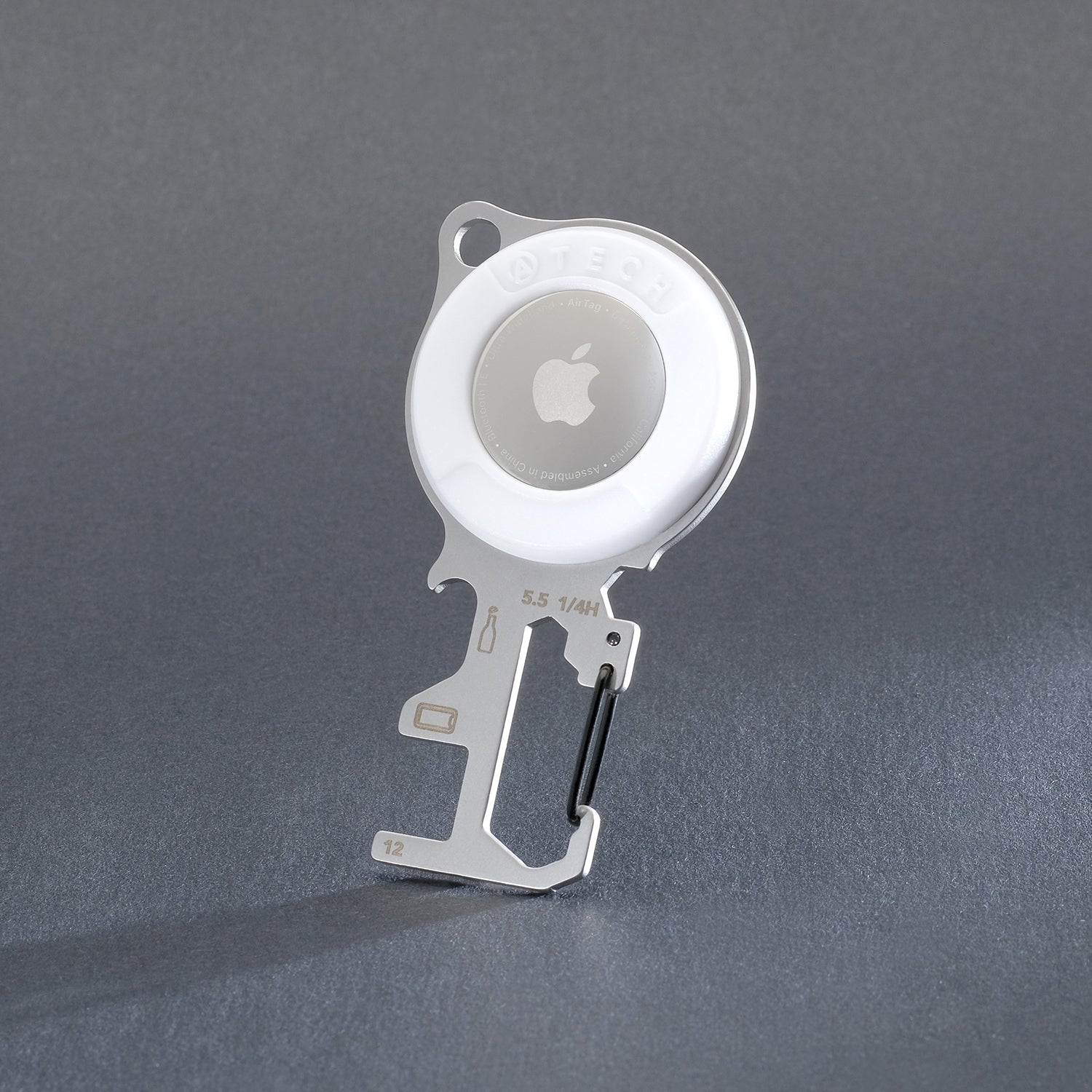 ATECH AirTag Multitool 7-in-1 Keychain Bottle Opener Hex Wrench Phone Stand Carabiner Bicycle Tools