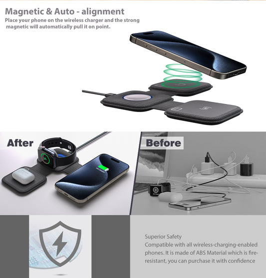 3 in 1  Multi-functional  Wireless Charger