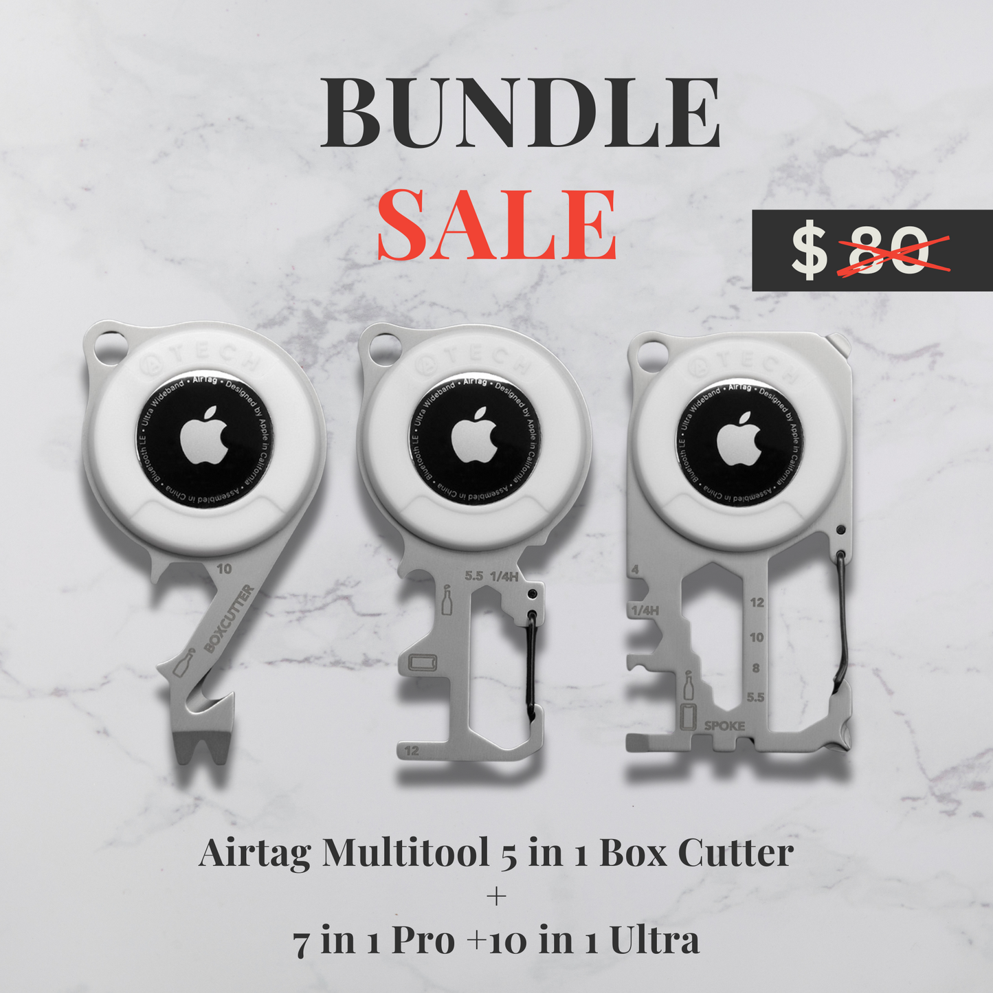 Airtag Multitool - Collector Set (Silver Finish)