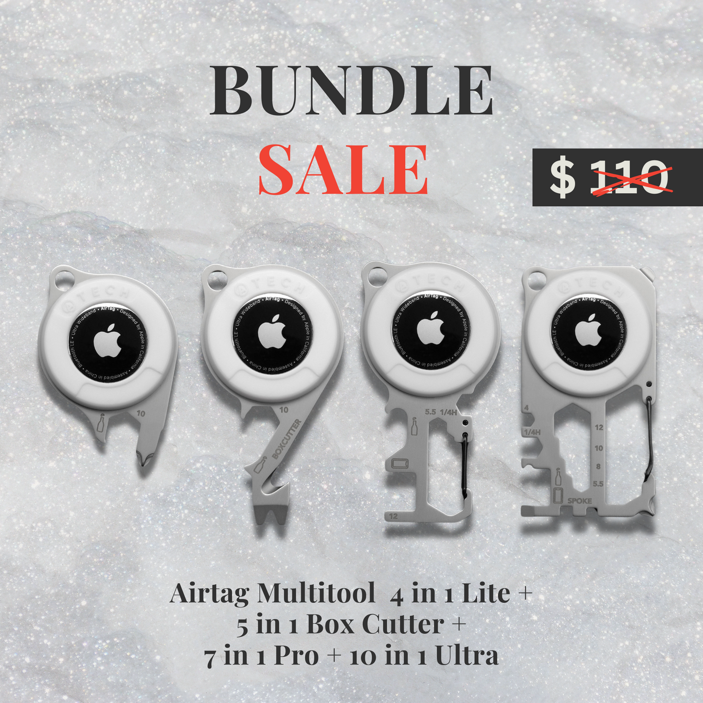 Airtag Multitool - Collector Set (Silver Finish)