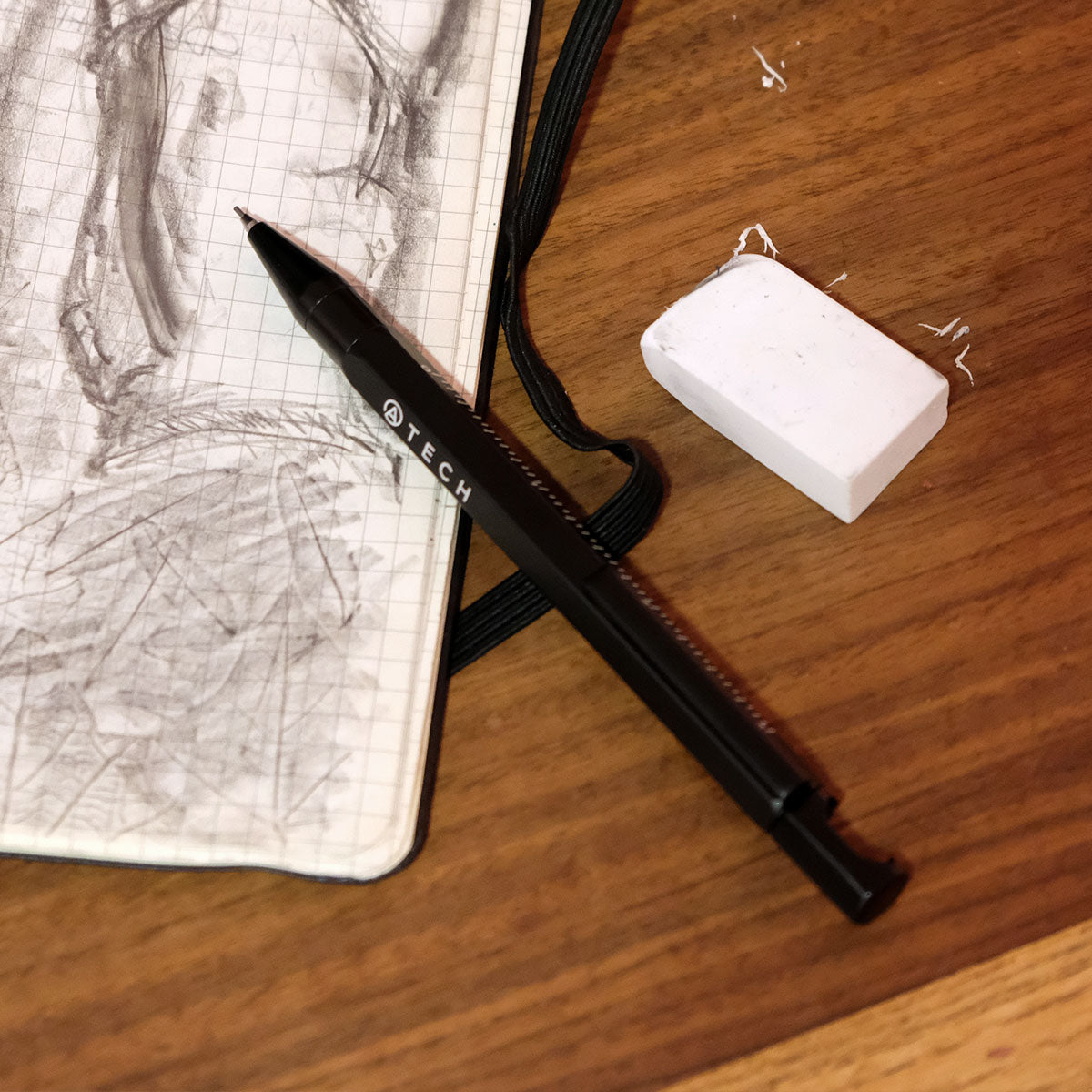 Multitool Pencil 4-in-1 Phone Stand - Black - ATECH