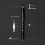 Multitool Pencil 4-in-1 Phone Stand - Black - ATECH