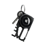 ATECH AirTag Multitool 10-in-1 Keychain Carabiner Phone Holder Bottle Opener Phillips Screwdriver Flathead Driver Hex Wrench Spoke Bicycle Tools