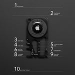 ATECH AirTag Multitool 10-in-1 Keychain Carabiner Phone Holder Bottle Opener Phillips Screwdriver Flathead Driver Hex Wrench Spoke Bicycle Tools