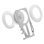 ATECH AirTag Multitool 10-in-1 Keychain Carabiner Phone Holder Bottle Opener Phillips Screwdriver Flathead Driver Hex Wrench Spoke Bicycle Tools